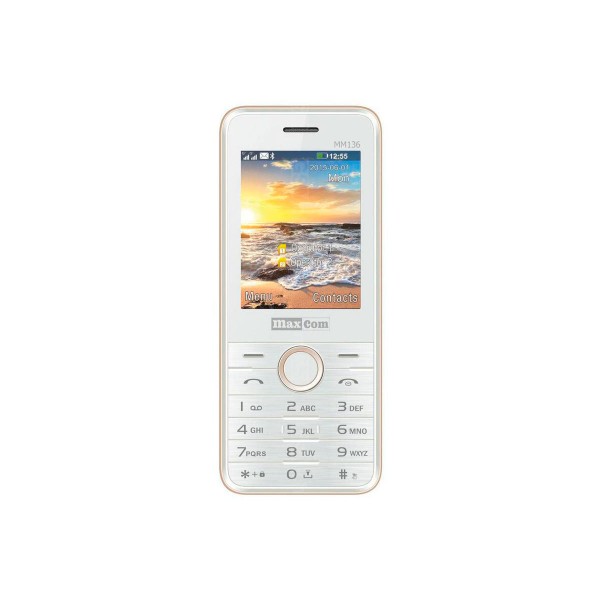 Maxcom mm136 blanco champán móvil dual sim 2.4'' bluetooth