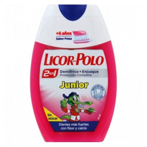 Licor del polo higiene bucal junior 2en1,  75ml