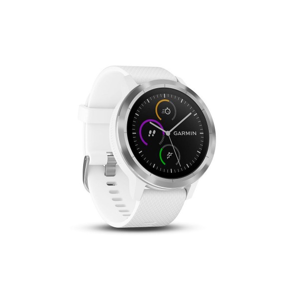 Garmin vivoactive 3 plata correa blanca smartwatch gps bluetooth apps deportivas frecuencia cardíaca garmin pay