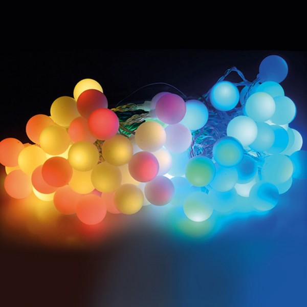 Guirnalda led party, fija, uso exterior, multicolor, 80 leds, 16 m
