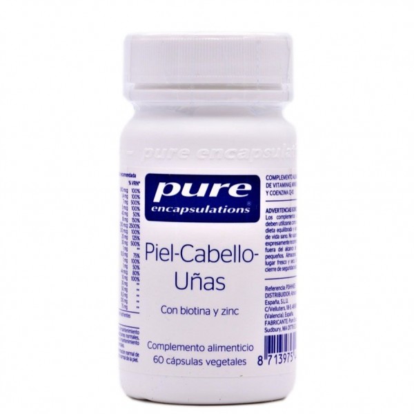Pure Encapsulations Piel Cabello Uñas 60 Capsula
