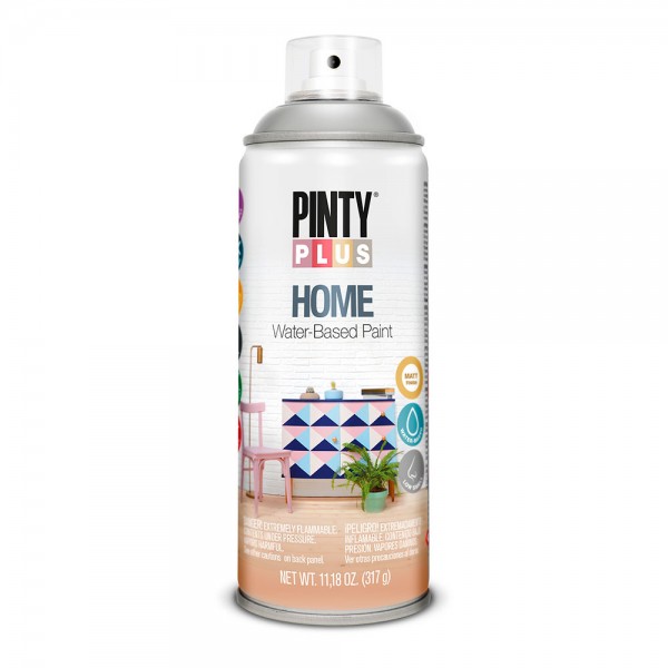 Pintura acrílica spray home water-based 520 cc rainy grey hm417