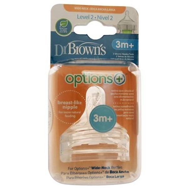 Dr Browns Options Tetina Silicona Boca Ancha 3M 