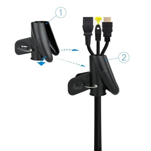 Nanocable organizador de cables flexible 25mm 1 m.