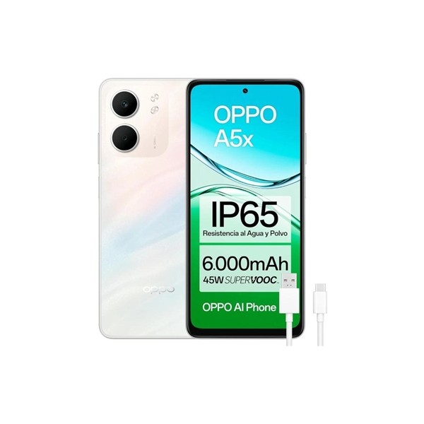 Oppo a5x 6.67" hd+ 4gb 128gb laser white